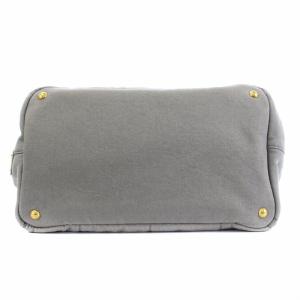 PRADA カナパトートバッグ ハンドバッグ ロゴ キャンバス グレー