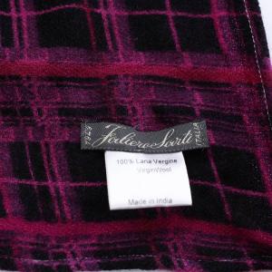 Faliero Sarti ストール マフラー ボーダー グラデーション インド製 ウール ピンク