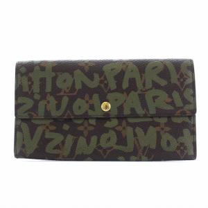 M92188 ポルトフォイユモネ クレディ 長財布 モノグラムグラフィティ ブラウン カーキ