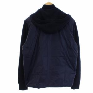 WOOLRICH WOTSOO16 TECH KNIT FZ HOODIE 切替パーカー 中綿 L 紺