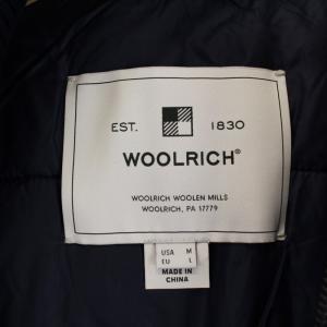 WOOLRICH WOTSOO16 TECH KNIT FZ HOODIE 切替パーカー 中綿 L 紺