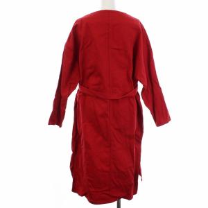 Acne Studios Bla Konst ワンピース ひざ丈 長袖 ベルト コットン 34 レッド