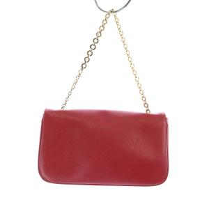 Salvatore Ferragamo ガンチーニ チェーン ハンドバッグ レザー ゴールド金具 赤 