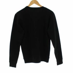 SAINT LAURENT PARIS 2019年製 プリント スウェット トレーナー 長袖 プルオーバー XS ブラック シルバー