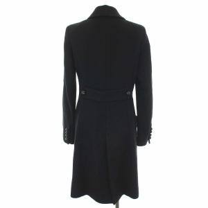 BALLY ウールコート ロング カシミヤ混 クルミボタン アウター 36 S ブラック