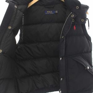 POLO RALPH LAUREN ロゴ刺繍ダウンベスト M ネイビー
