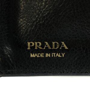 PRADA 二つ折り財布 小銭入れ ウォレット レザー リボン ブラック