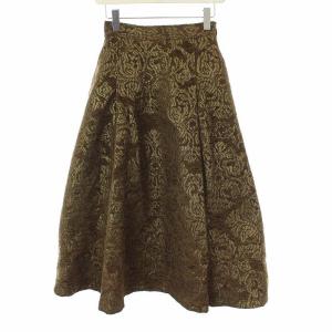 DAMASK DIMENSIONAL SKIRT ブラウン
