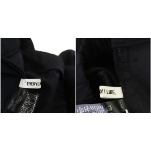 EVERYDAY I LIKE 19AW スリットテーパードパンツ 38 ブラック