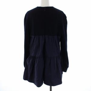 BORDERS at BALCONY 20年 チュニックプルオーバー ティアード M 紺