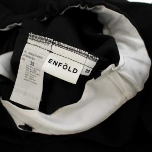 ENFOLD 近年モデル ダブルクロス バルーントラウザー パンツ ワイドパンツ 38 M ブラック