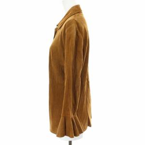 CELINE ゴートレザーシャツ 38 ブラウン