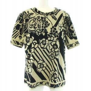FASHION 花柄半袖Tシャツ L ベージュ