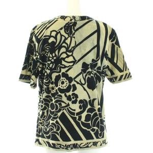 LEONARD FASHION 花柄半袖Tシャツ L ベージュ