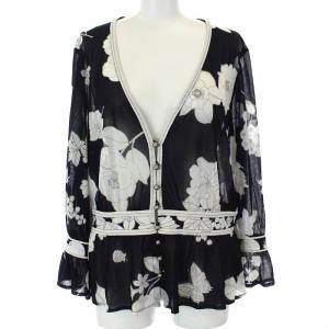 高価買取中】LEONARD レオナール FASHION 花柄カーディガン ネイビー