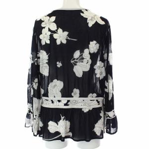 LEONARD FASHION 花柄カーディガン ネイビー