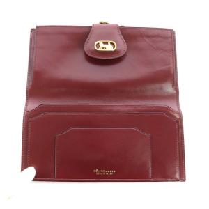 CELINE ヴィンテージ 長財布 二つ折り がま口 馬車金具 ボルドー