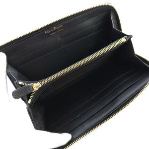 Salvatore Ferragamo ヴァラリボン長財布 ブラック