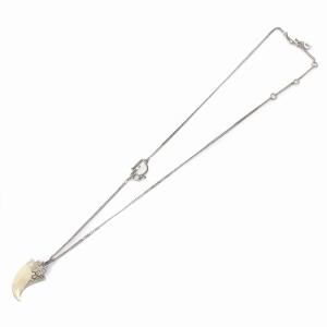 Christian Dior ロゴクロウネックレス シルバー