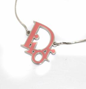 Christian Dior ブレスレット ロゴ チェーン シルバー ピンク