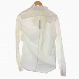 Rick Owens 12AW 比翼ボタンアシンメトリーシャツ ホワイト