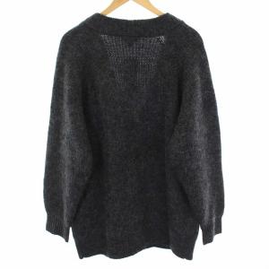 LACOSTE アルパカブレンドケーブルニットカーディガン グレー