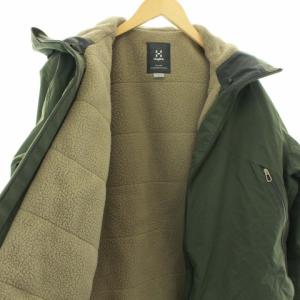 Haglofs Torsang Parka ジャケット アウター フード ジップアップ 裏地ボア L カーキ