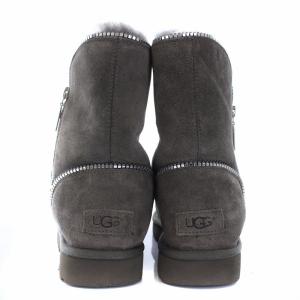 UGG australia フローレンス ムートンショートブーツ 24cm ダークグレー