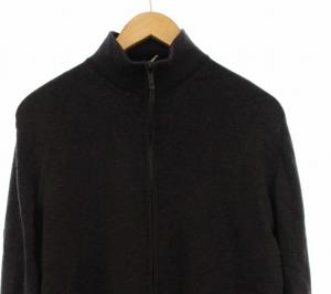 DIOR HOMME 03AW エディ期 BEE刺繍 ドライバーズ ジップアップパーカー ニット S チャコールグレー