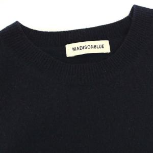 MADISONBLUE ニット 半袖 カシミヤ混 セーター 00 ネイビー