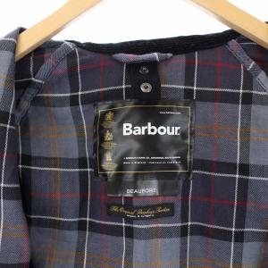 Barbour BEAUFORT オイルドジャケット 裏地チェック 黒