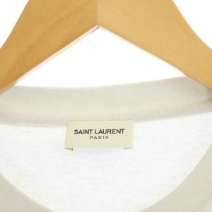SAINT LAURENT PARIS 2019年製 T-SHIRT COL ROND BOY プリント 半袖 Tシャツ XS ホワイト