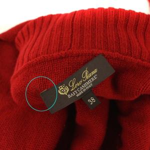 Loro Piana ニット ベビー カシミヤ100% セーター タートルネック レッド