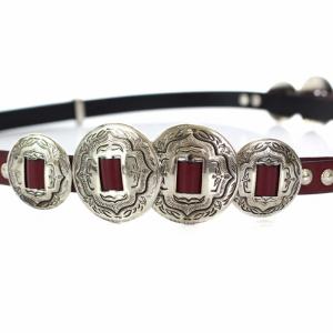 TOGA PULLA メタル バックル ベルト レザー ボルドー