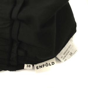 ENFOLD 21AW イージーパンツ ダブルクロス Relax TROUSERS 38 M ブラック