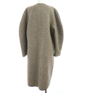 nagonstans 19AW FURPILE エッグアームコート ノーカラーコート モカ ベージュ