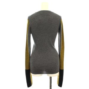 ENFOLD 21AW PULLOVER パッチスリーブニットカットソー 38 グレー