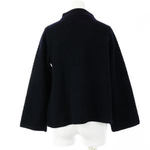 J&M DAVIDSON ジャケット ニット ショート丈 ネイビー