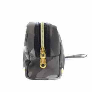 MARK&LONA Signature Camo Studs Pouch グレー