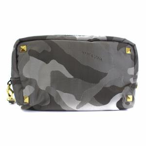 MARK&LONA Signature Camo Studs Pouch グレー