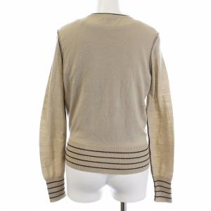 ETRO アンサンブル ニット カットソー 半袖 カーディガン 長袖 シルク 切替 40 M ベージュ オレンジ