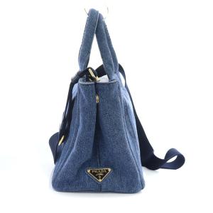 PRADA カナパS  デニム トートバッグ インディゴ