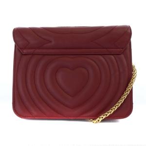 FURLA メトロポリス キルティングハートショルダーバッグ レッド