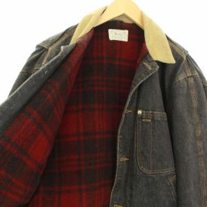 POLO RALPH LAUREN 白タグ 襟コーデュロイデニムジャケット  M ブラック