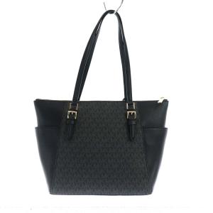 MICHAEL KORS MKロゴレザートートバッグ ブラック
