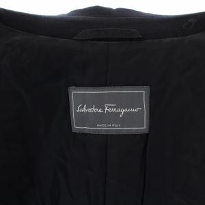 Salvatore Ferragamo 中綿ステンカラーコート ガンチーニ L 黒
