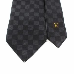 LOUIS VUITTON ダミエクラヴァット ネクタイ レギュラータイ 黒