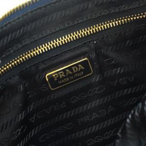 PRADA 1NH545 DENIM IMPUNTURA 刺繍 トートバッグ 紺