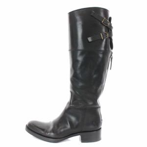 SARTORE ジョッキーブーツ ロングブーツ バックベルト レザー 36 ブラック