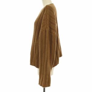 AURALEE ニット セーター キャメル100% ショート丈 長袖 1 S 茶 ブラウン